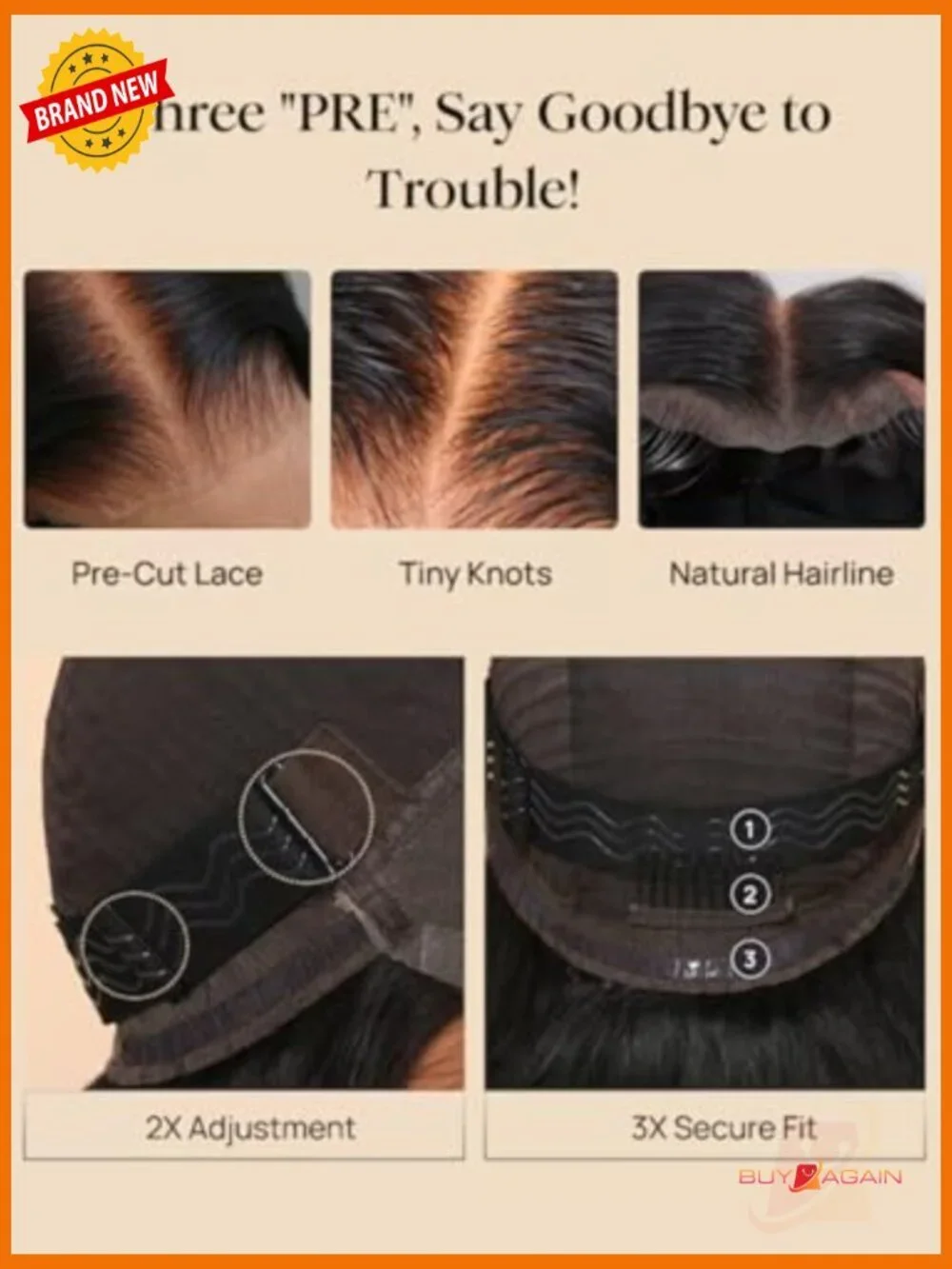 Loose Body Wave Human Hair Wig with Curtain Bangs 180% Density 18 inch Glueless